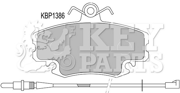 KEY PARTS stabdžių trinkelių rinkinys, diskinis stabdys KBP1386